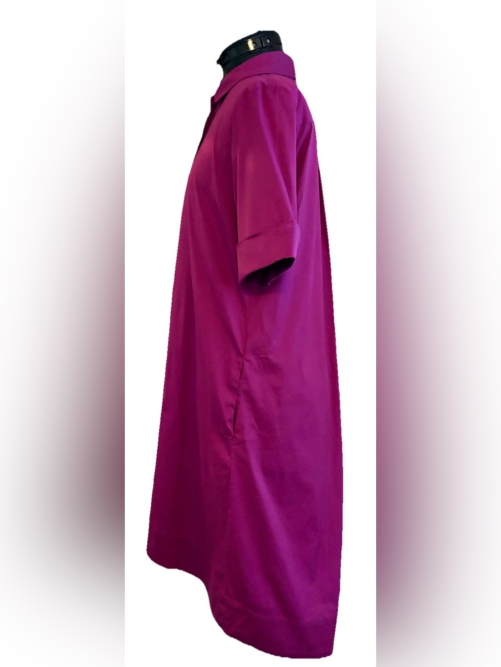 Chicos Hi-low Hemmed Popover Women’s Shirt Dress Sz 8 i - Picture 7 of 8